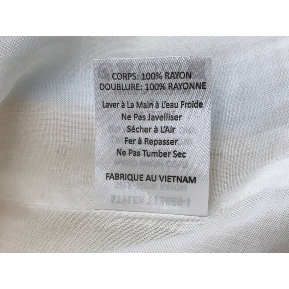 Lush Eyelet Sleeveless Tassel Crop Top Ivory Small NEW - Picture 6 of 6